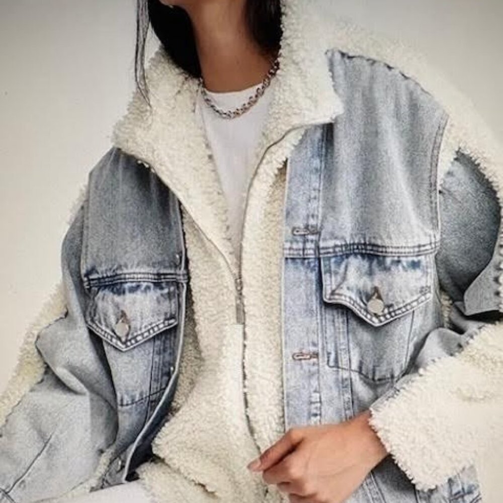 Blank NYC Sherpa and Denim Jacket